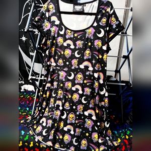 New Killstar Skater Dress Rainbow Skeletor 4X